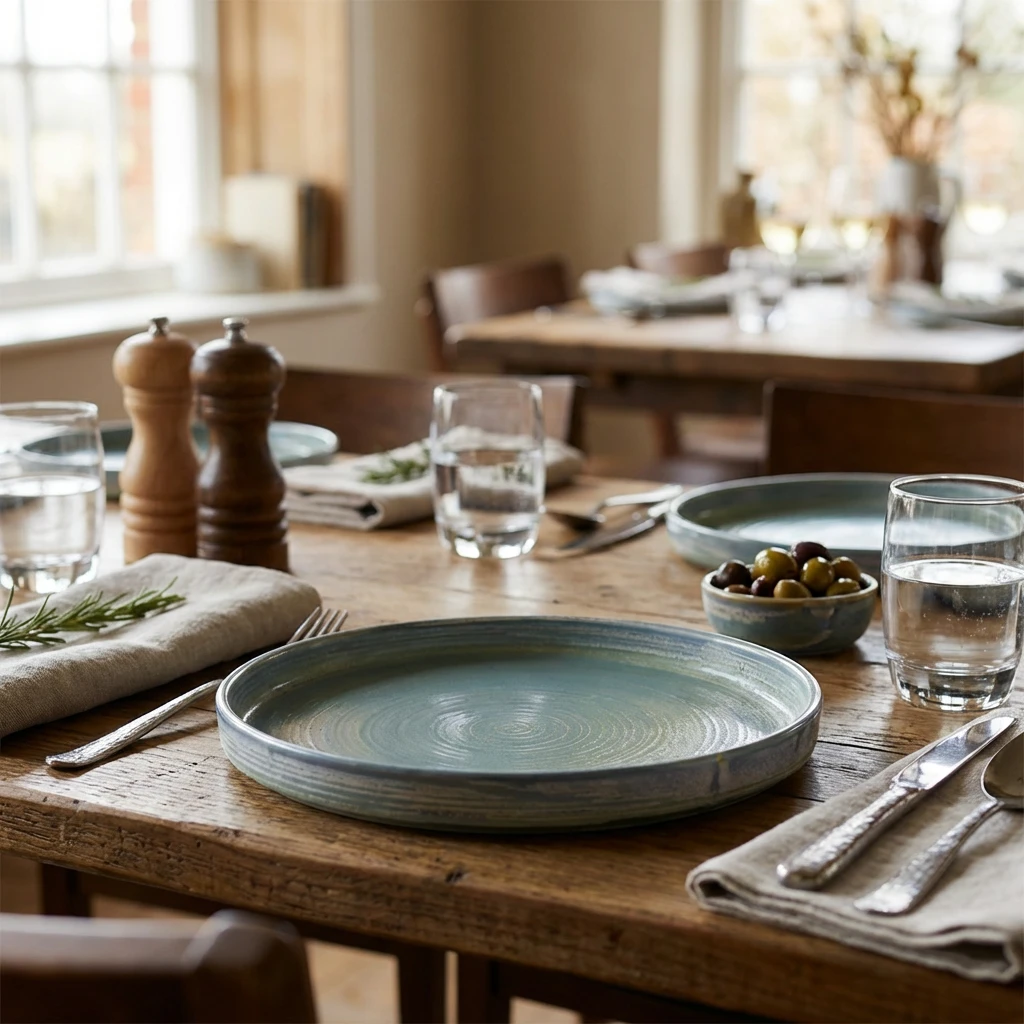 Terra Porcelain Seafoam Präsentationsteller 26 cm PR-PSF26 by Genware color Svart