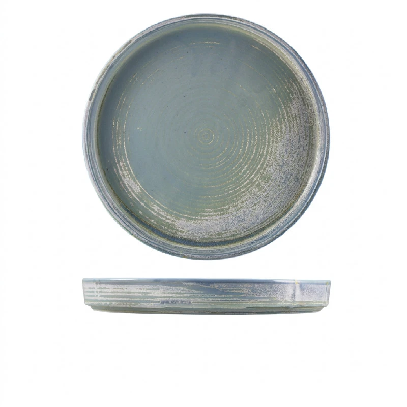 Terra Porcelain Seafoam Präsentationsteller 26 cm PR-PSF26 by Genware color Svart