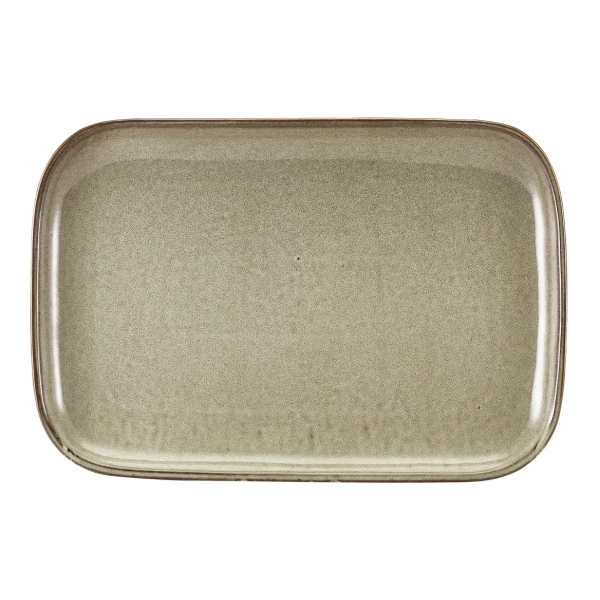 Terra Porcelain Grey Rechteckige Servierplatte 34,5 x 23,5 cm RP-PG34 by Genware color Svart