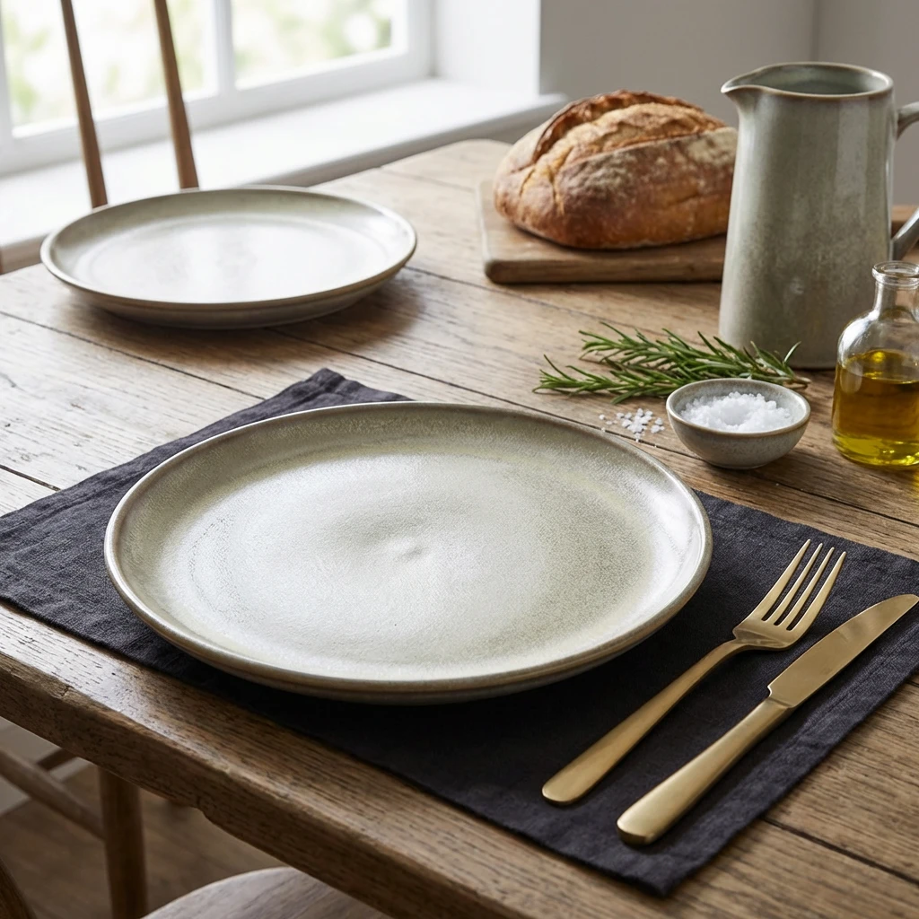 Terra Porcelain Mattgrau Coupeteller 27,5 cm CP-PMG27 by Genware color Svart