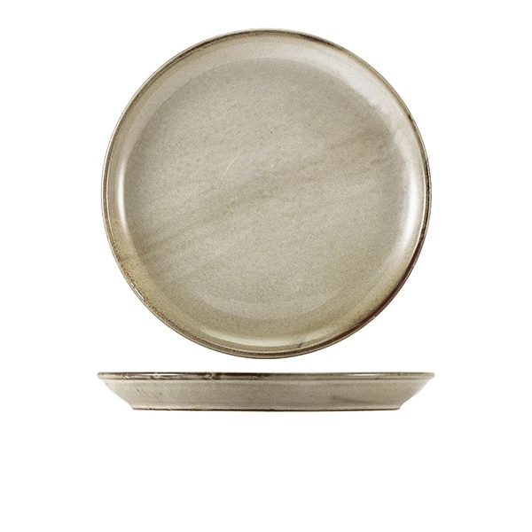 Terra Porcelain Grey Coupe Teller 27,5 cm CP-PG27 by Genware color Svart