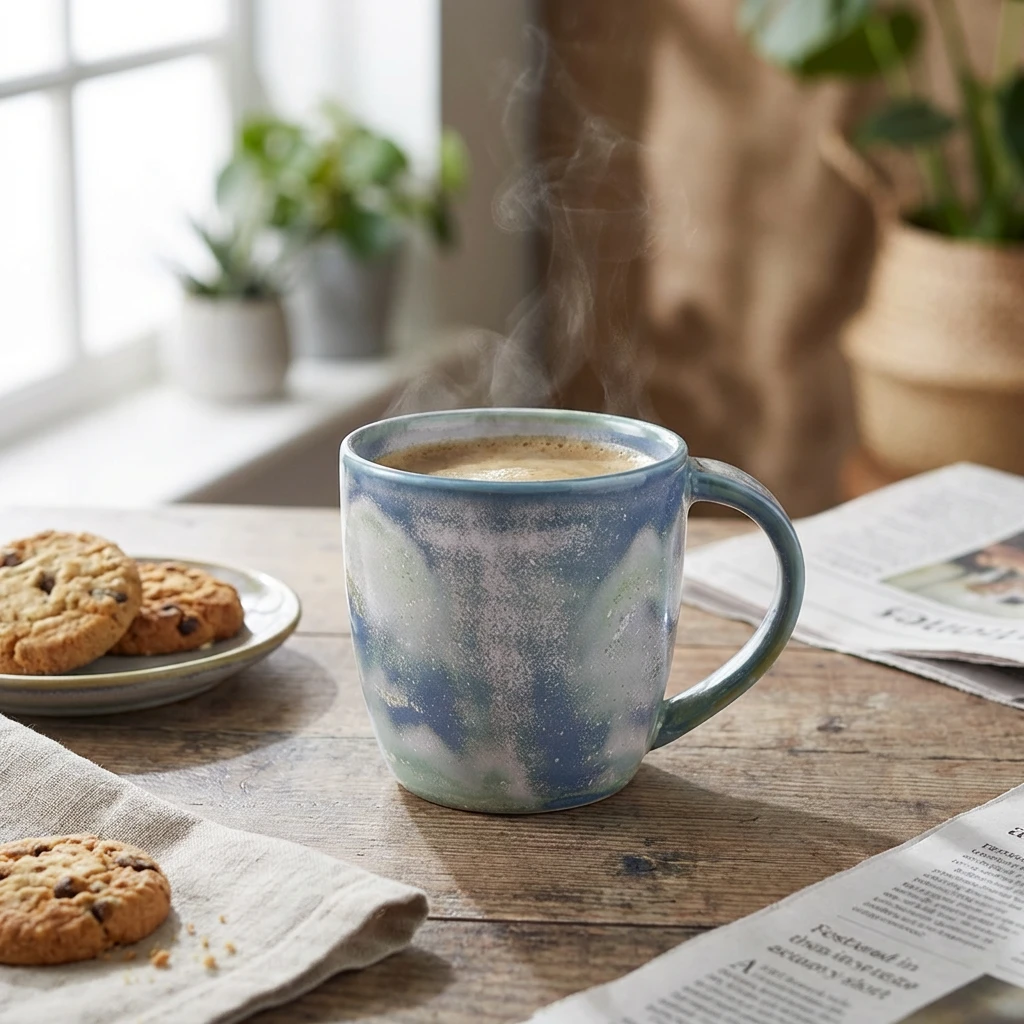 Terra Porcelain Seafoam Becher 30 cl / 10,5 oz MUG-PSF32 by Genware color Svart