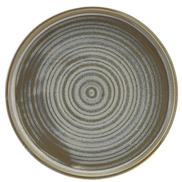 Terra Porcelain Matt Grau flacher Präsentationsteller 21 cm LP-PMG21 by Genware color Svart