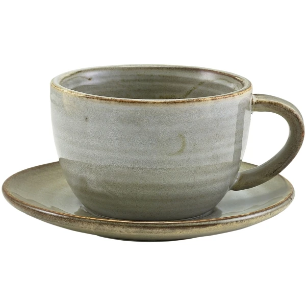 Terra Porcelain Grey Untertasse 14,5 cm SCR-PG14 by Genware color Svart