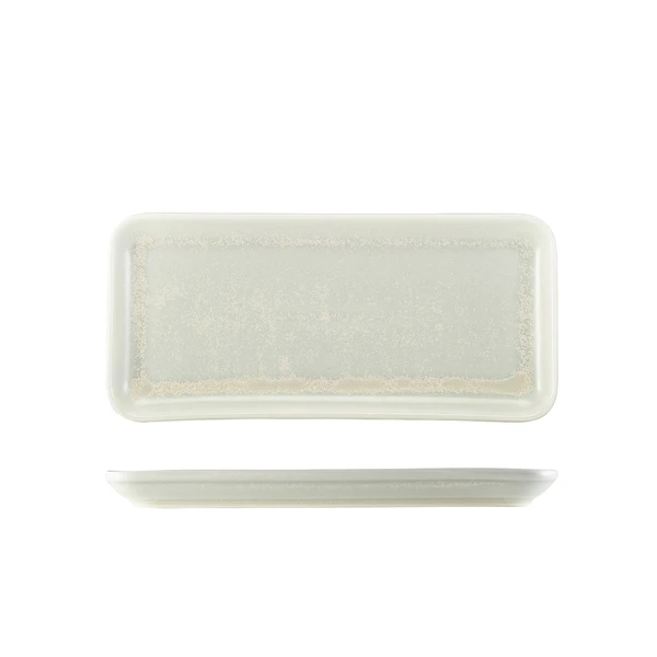 Terra Porcelain Pearl Schmale rechteckige Platte 27 x 12,5 cm NR-PPL27 by Genware color Svart