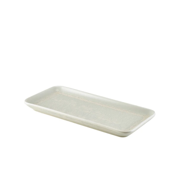 Terra Porcelain Pearl Schmale rechteckige Platte 27 x 12,5 cm NR-PPL27 by Genware color Svart