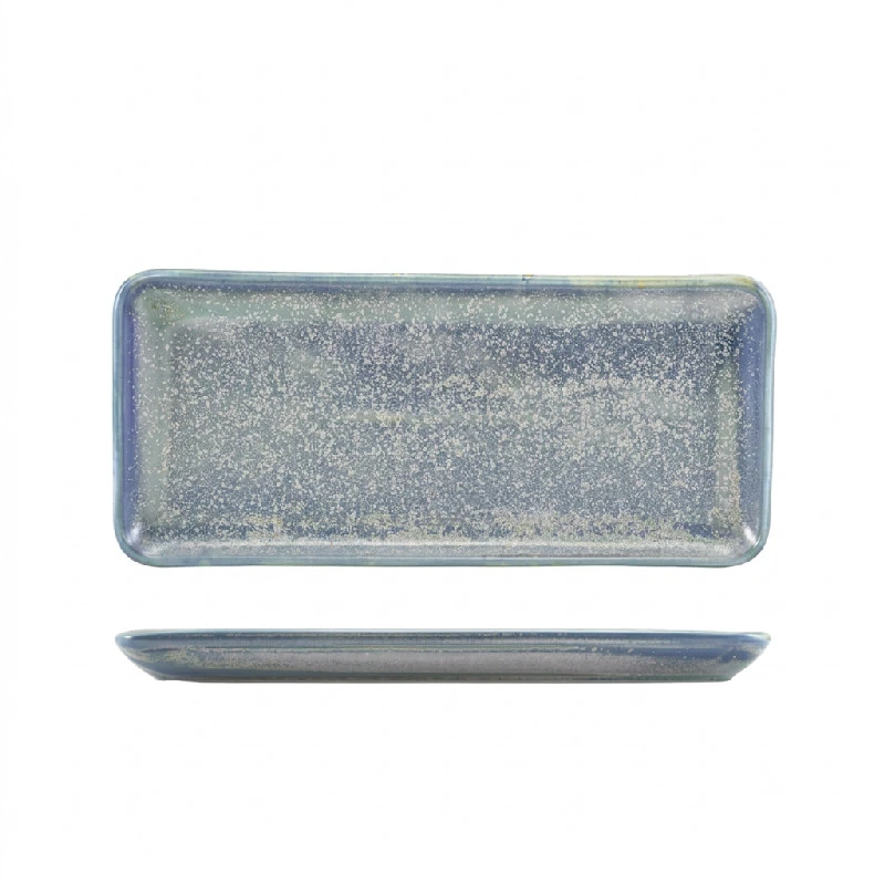 Terra Porcelain Seafoam Schmale rechteckige Platte 31 x 14 cm NR-PSF30 by Genware color Svart