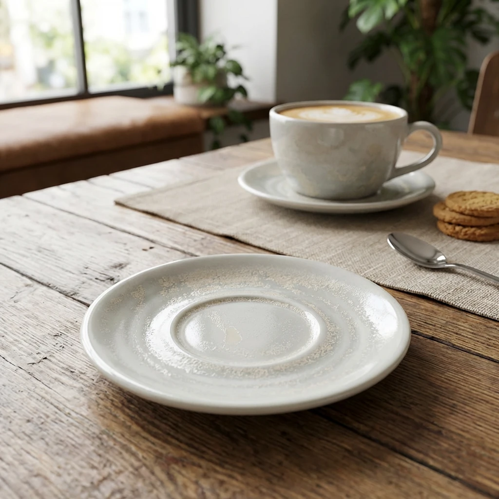 Terra Porcelain Pearl Untertasse 14,5 cm SCR-PPL14 by Genware color Svart