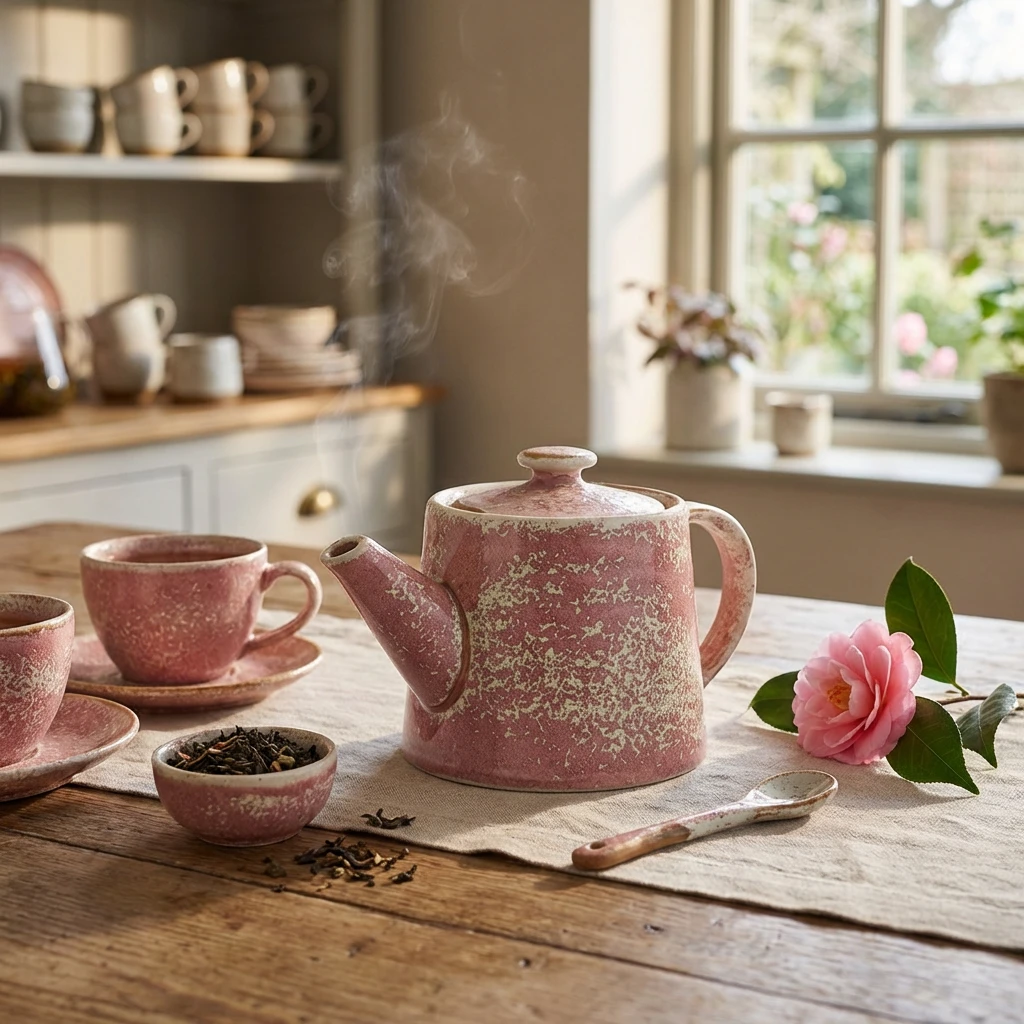 Terra Porcelain Rose Teekanne 50 cl/17,6 oz TP-PRS50 by Genware color Svart
