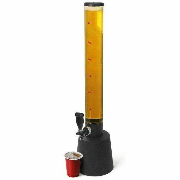 Biertower 3 Liter aus klarem Kunststoff 9476 by Drink color Svart
