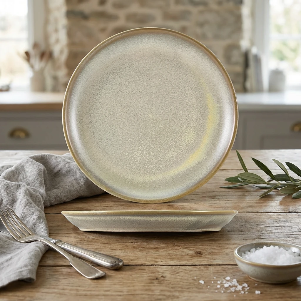 Terra Porcelain Matt Grau Coupe-Teller 24 cm CP-PMG24 by Genware color Svart