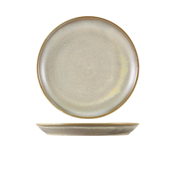 Terra Porcelain Matt Grau Coupe-Teller 24 cm CP-PMG24 by Genware color Svart