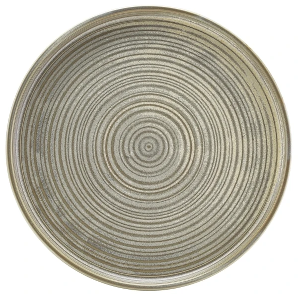 Terra Porcelain Mattgrau flacher Präsentationsteller 25 cm LP-PMG25 by Genware color Svart