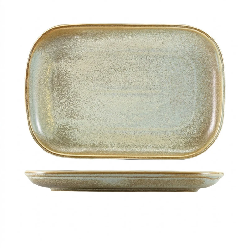 Genware Terra Porcelain Rechteckiger Teller Mattgrau 29 x 19,5 cm RP-PMG29 by Genware color Svart