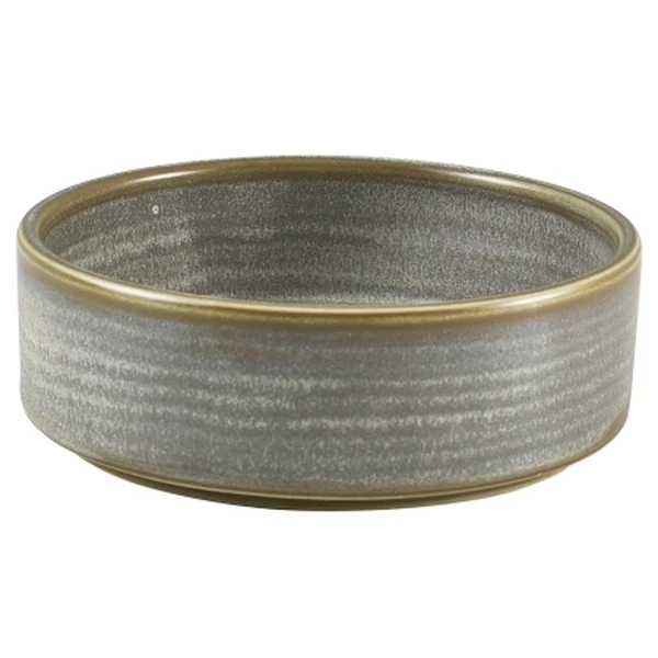 Terra Porcelain Präsentationsschale Mattgrau 13 cm PB-PMG13 by Genware color Svart