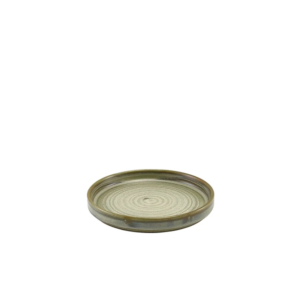 Terra Porcelain Matt Grau flacher Präsentationsteller 14 cm LP-PMG14 by Genware color Svart