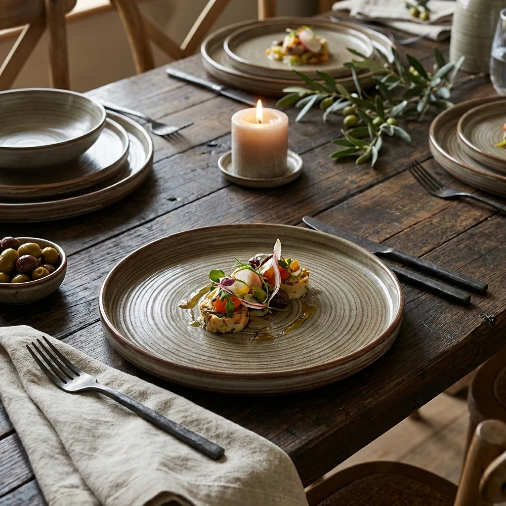 Terra Porcelain Grey Flache Präsentationsplatte 25 cm LP-PG25 by Genware color Svart