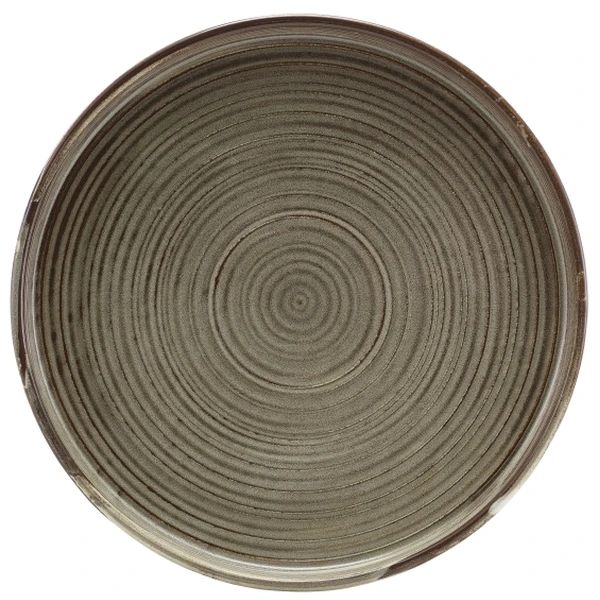 Terra Porcelain Grey Flache Präsentationsplatte 25 cm LP-PG25 by Genware color Svart