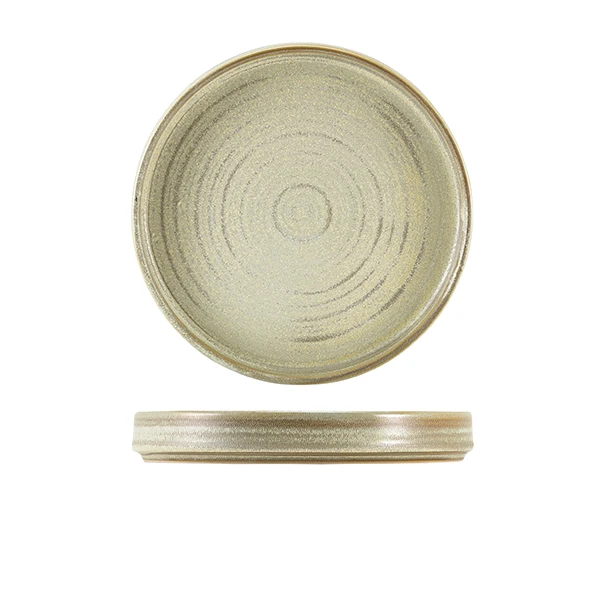 Terra Porcelain Mattgrau Präsentationsteller 20,5 cm PR-PMG21 by Genware color Svart