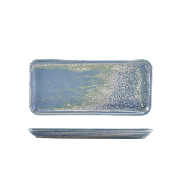 Terra Porcelain Seafoam Schmale rechteckige Platte 27 x 12,5 cm NR-PSF27 by Genware color Svart