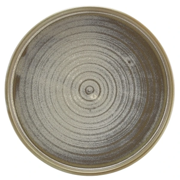 Terra Porcelain Mattgrau flacher Präsentationsteller 18 cm LP-PMG18 by Genware color Svart