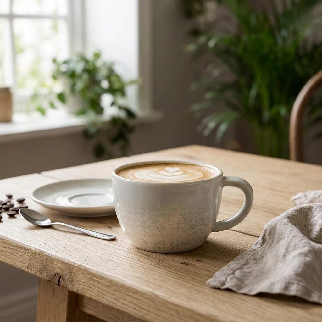 Terra Porcelain Pearl Kaffeetasse 28,5 cl / 10 oz CUP-PPL28 by Genware color Svart