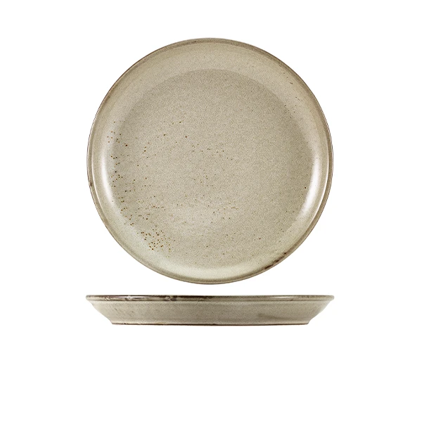 Terra Porcelain Grey Coupe-Teller 24 cm CP-PG24 by Genware color Svart