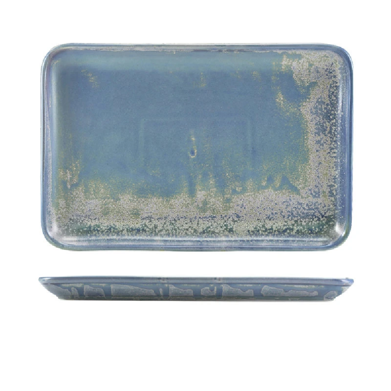 Terra Porcelain Seafoam Rechteckige Servierplatte 30 x 20 cm NR-PSF32 by Genware color Svart