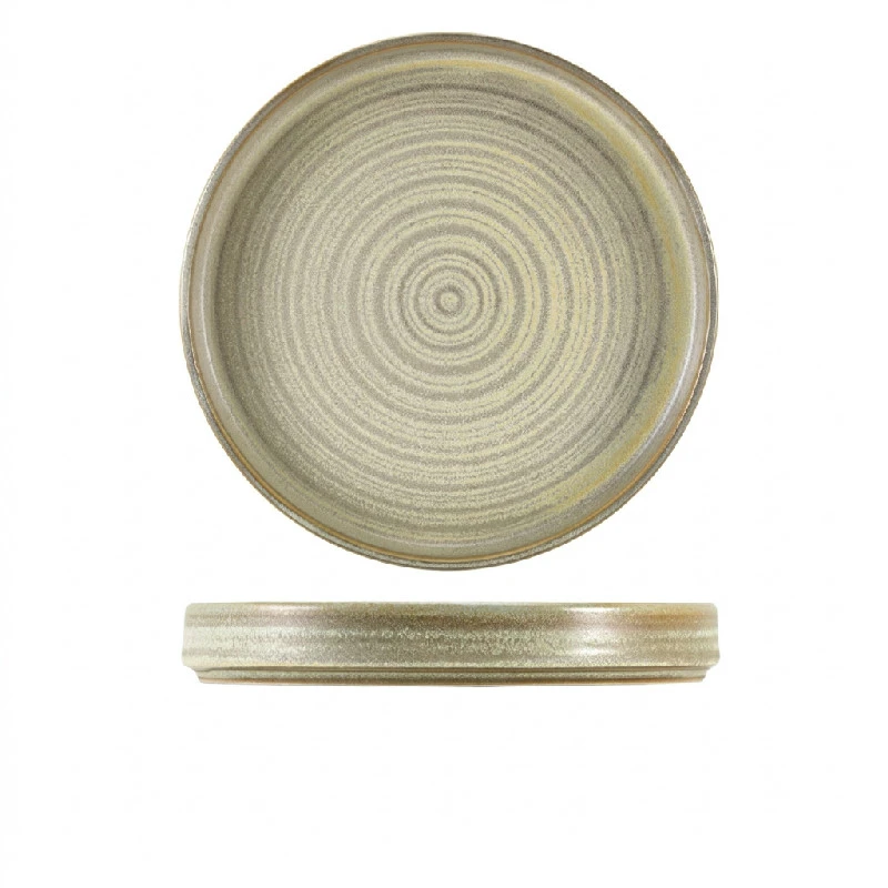 Terra Porcelain Präsentationsteller Mattgrau 26 cm PR-PMG26 by Genware color Svart