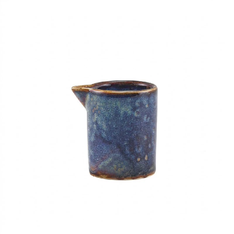 Terra Porcelain Aqua Blau Kännchen mit geraden Seiten 5 cl / 1,75 oz SJ-PBL5 by Genware color Svart