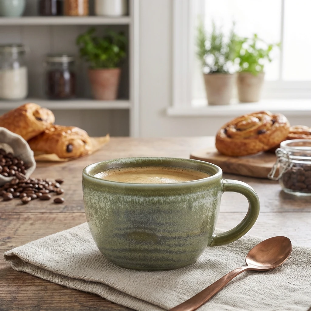 Terra Porcelain Mattgraue Kaffeetasse 28,5 cl/10 oz CUP-PMG28 by Genware color Svart