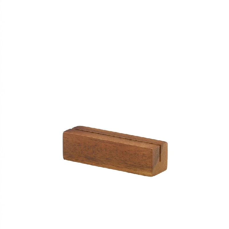 Acacia Wood Schilderhalter 9 x 3 x 3 cm WSH9 by Genware color Svart