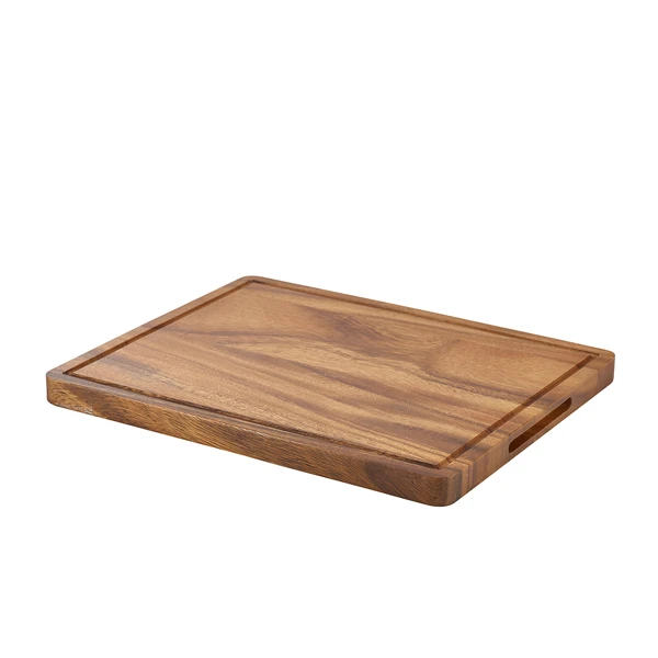 Genware Akazienholz-Servierbrett 28 x 20 x 2 cm WSB2820 by Genware color Svart
