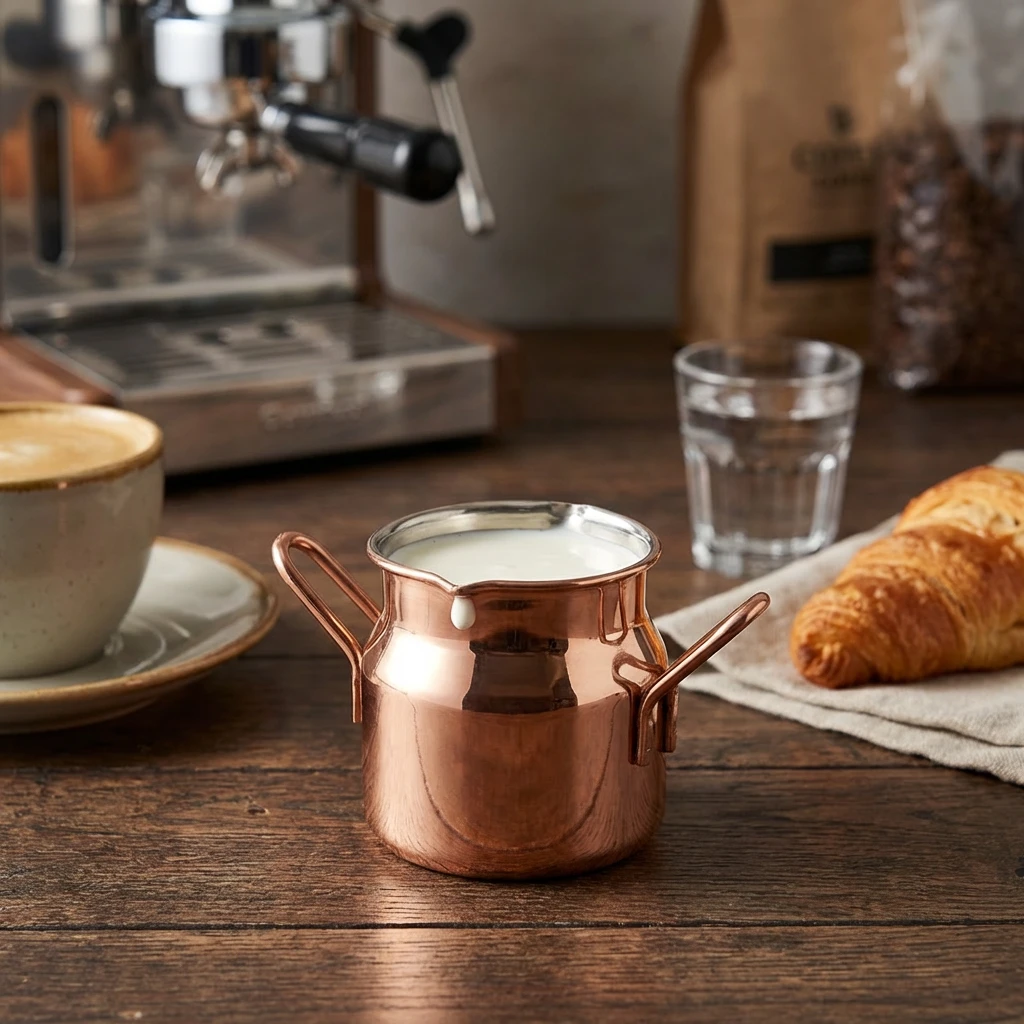 Mini-Milchkännchen Kupfer 2,5 oz MMC25C by Genware color Svart