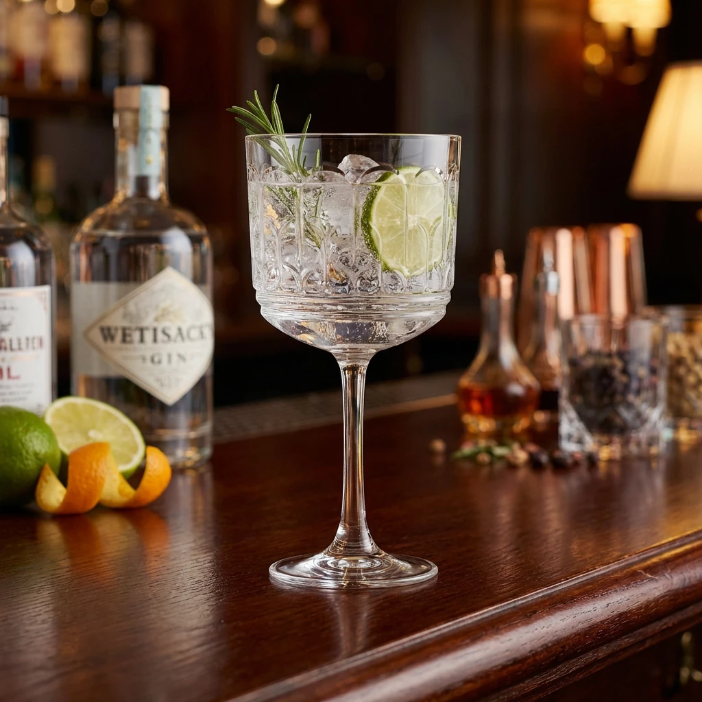 Archie Gin Cocktail Glas 47cl/16,5oz ARH747KF by Genware color Svart