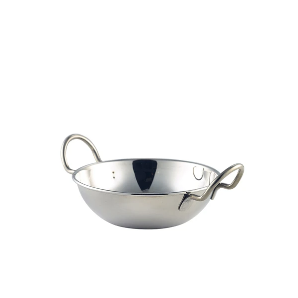 Balti-Schale Edelstahl 13 cm (5") mit Griffen BD13 by Genware color Svart