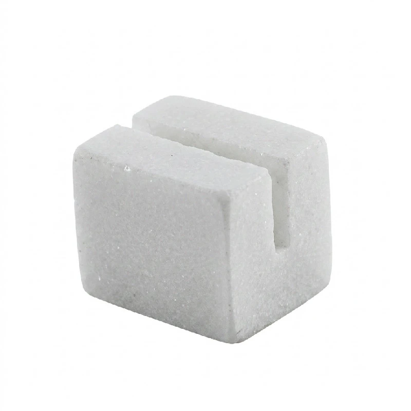 Schilderhalter aus weißem Marmor 3 x 2,5 x 2,5 cm MSH3W by Genware color Svart