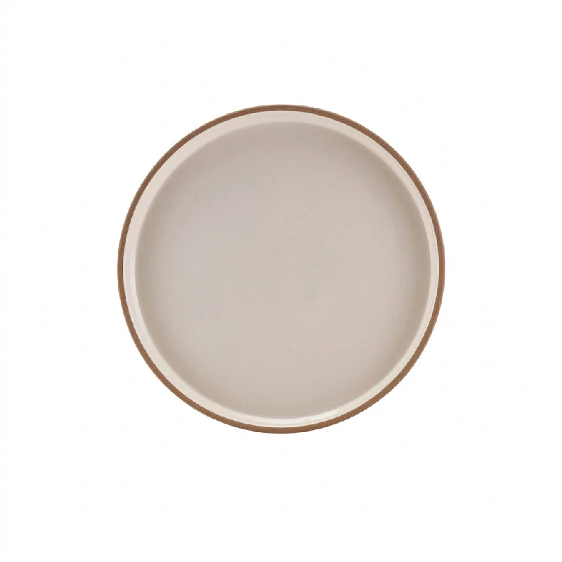 GenWare Kava White Steingut-Präsentationsteller 25 cm LPR-KW25 by Genware color Svart