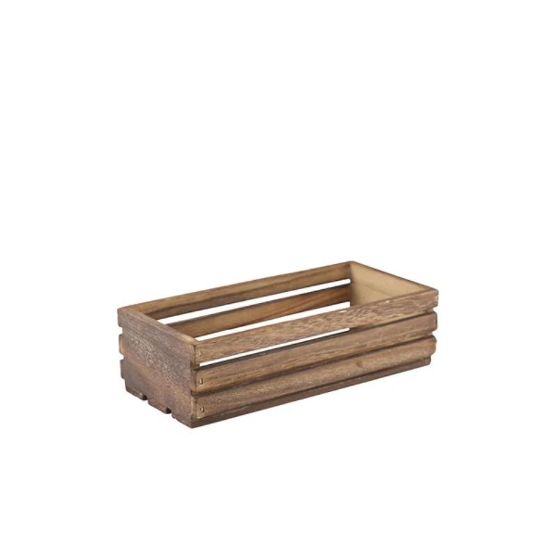 Genware Dark Rustic Holzkiste 25 x 12 x 7,5 cm TR216 by Genware color Svart