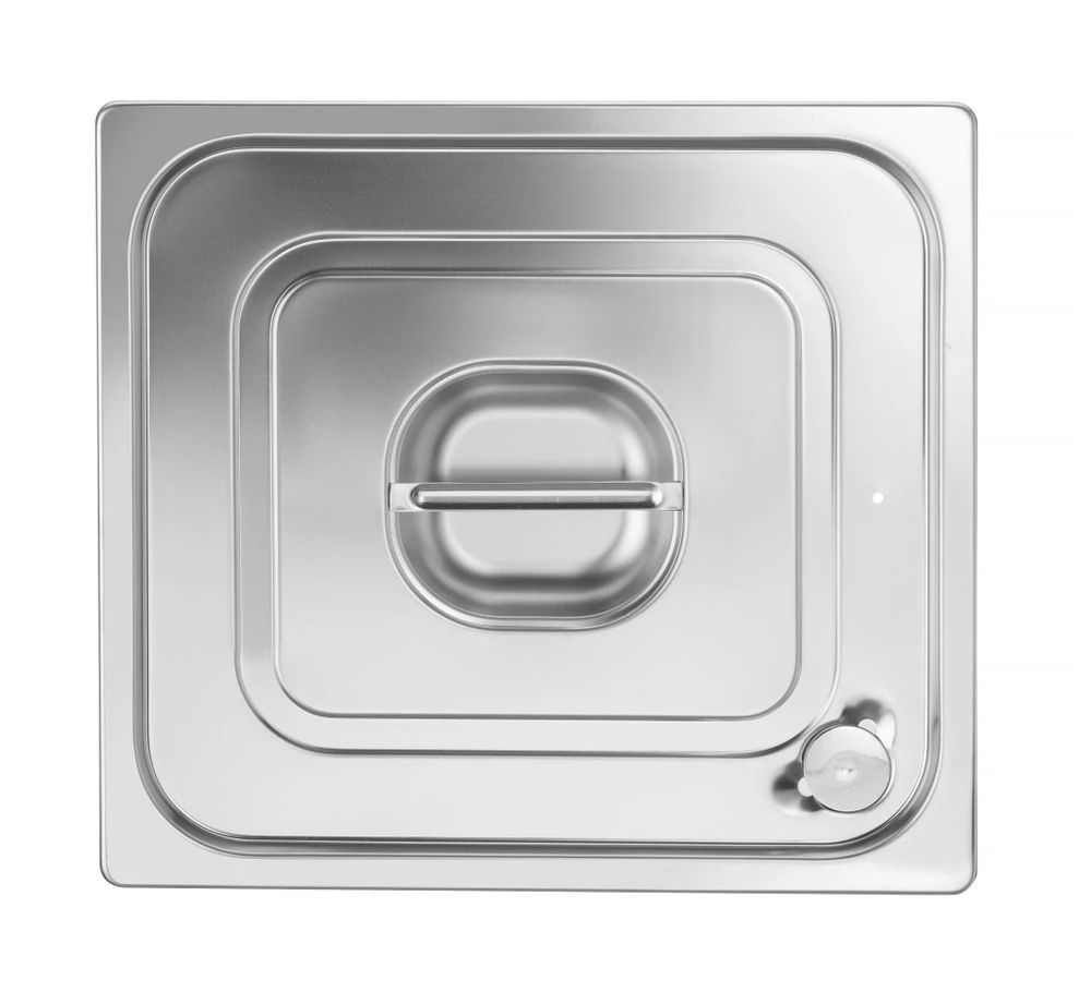 Hendi GN-Deckel mit Silikonrand Edelstahl GN 2/3 802618 by Hendi color Svart