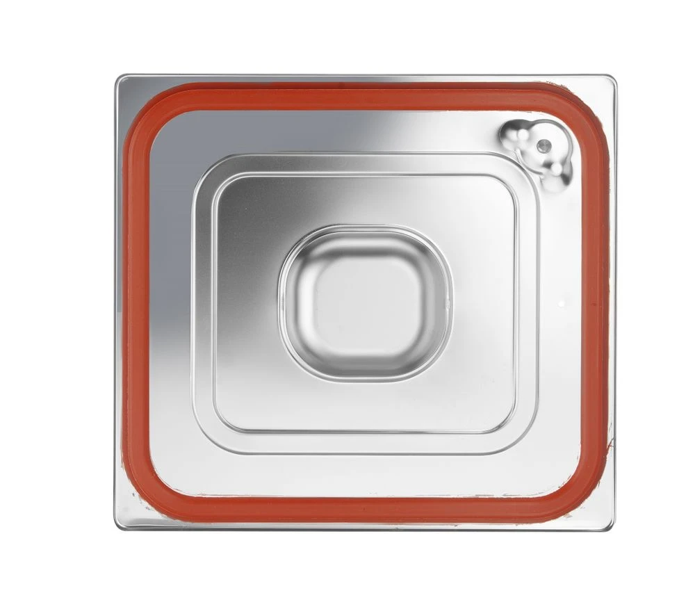 Hendi GN-Deckel mit Silikonrand Edelstahl GN 2/3 802618 by Hendi color Svart