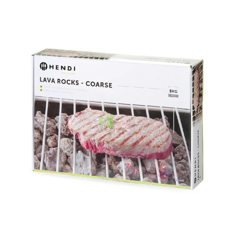 Hendi Lavasteine grob für Grill 3 kg 152805 by Hendi color Svart