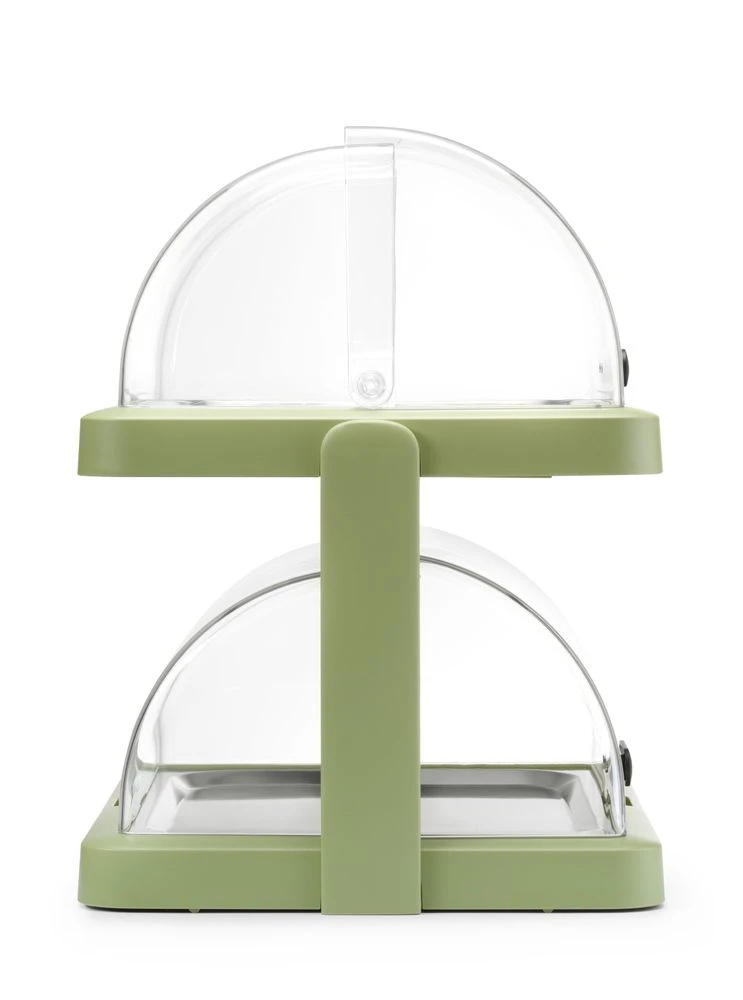 Hendi UNIQ Duo Kühlvitrine mit Roll-Top-Haube Grün 871973 by Hendi color Svart