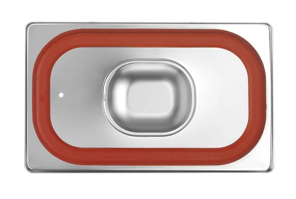Hendi GN-Deckel GN 1/4 mit Silikondichtung Edelstahl 802649 by Hendi color Svart