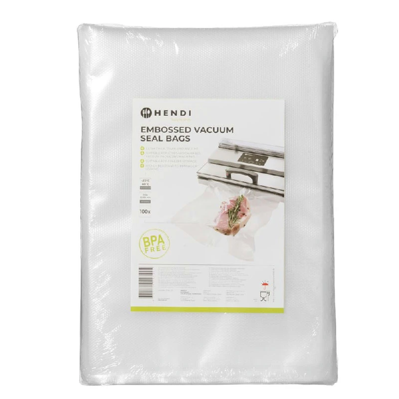 Hendi Vakuumbeutel Strukturiert für Vakuumierer 50 Stk. 297445 by Hendi color Svart