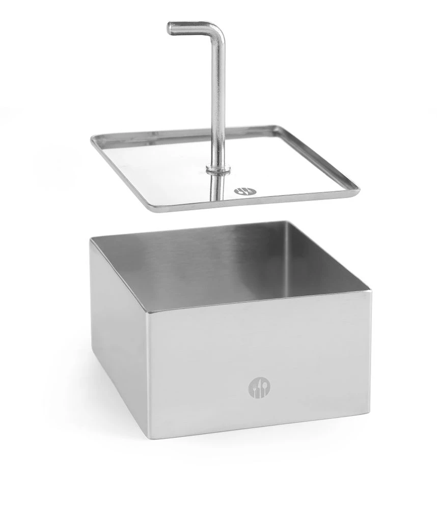 Hendi Speisering Metall quadratisch 81x81x(H)45 mm 512173 by Hendi color Svart