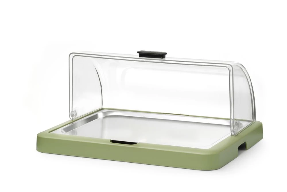 HENDI Roll-Top Kühldisplay Duo UNIQ Grün 871966 by Hendi color Svart