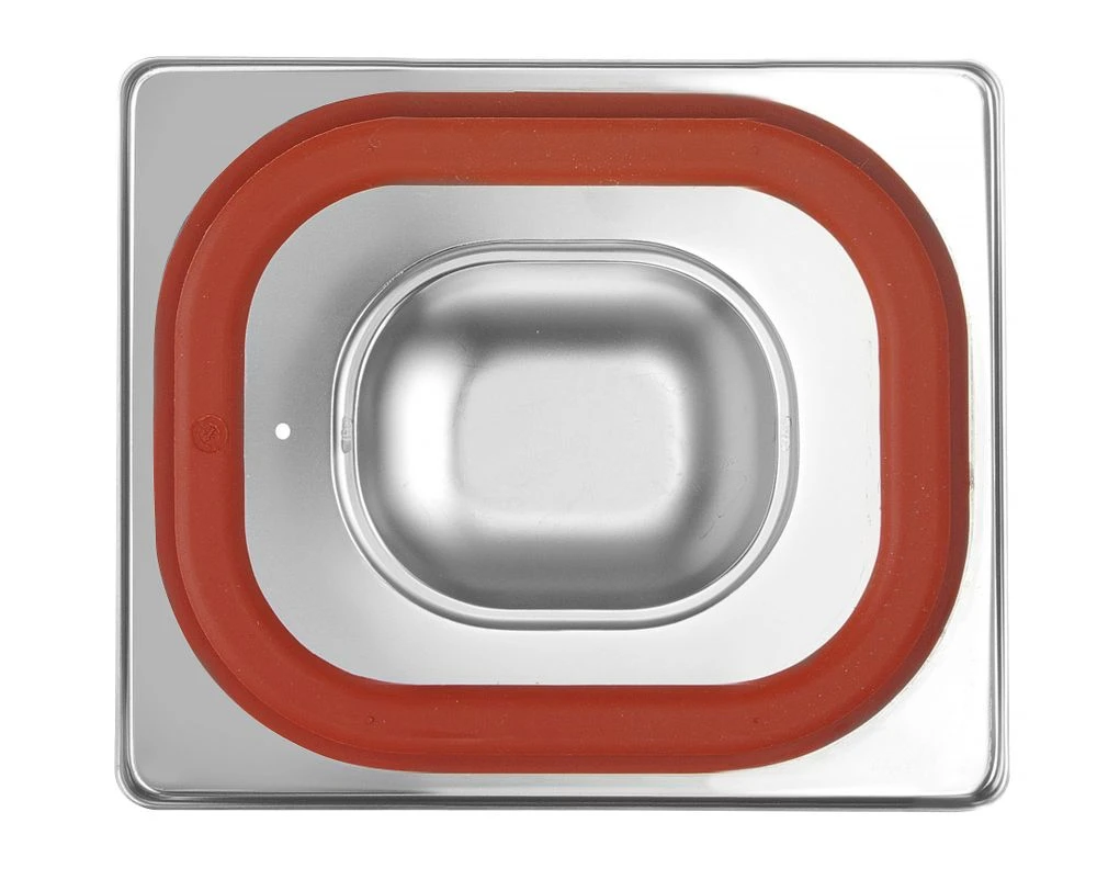 Hendi GN-Deckel mit Silikondichtung Edelstahl GN 1/6 802656 by Hendi color Svart