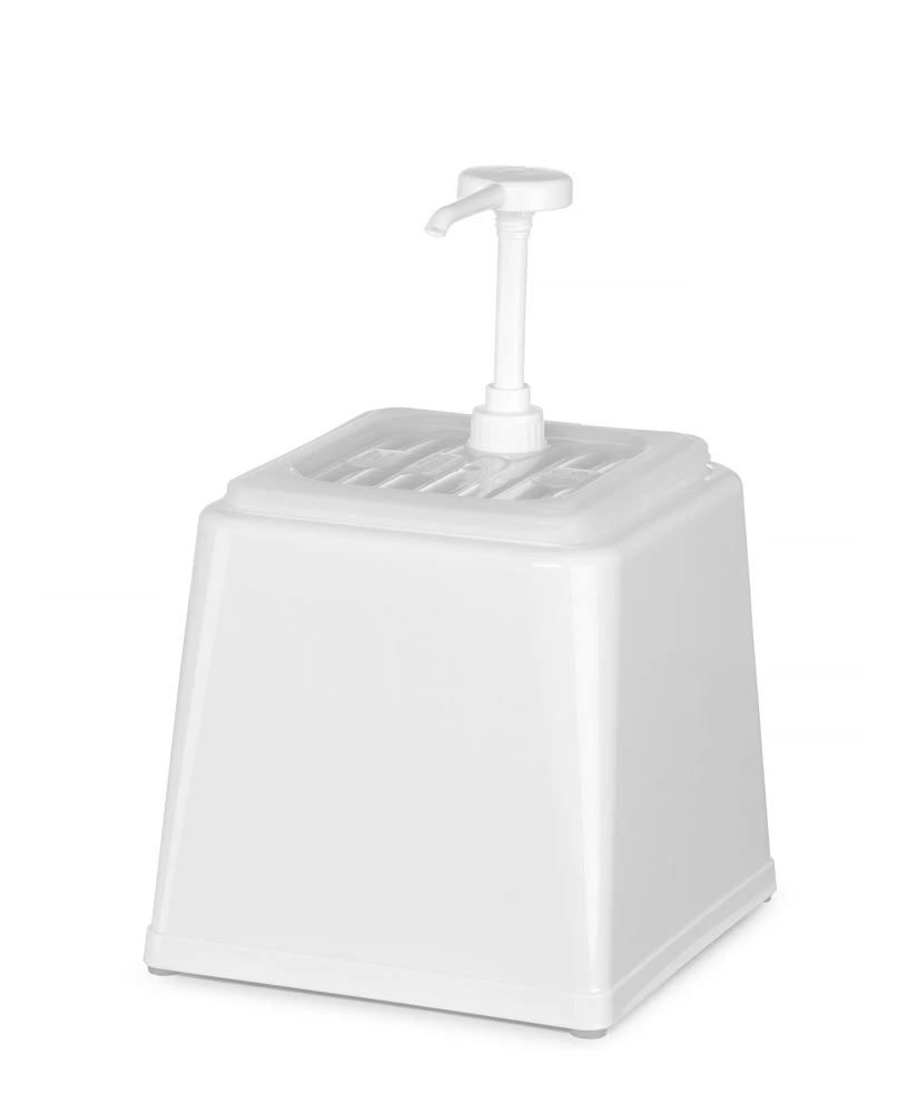 Hendi Saucenspender mit Pumpe Weißer Kunststoff 2,5 L 203545 by Hendi color Svart