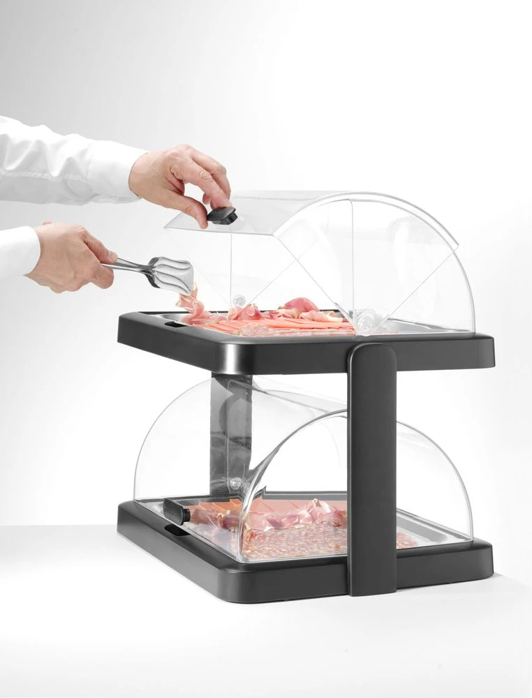 Hendi UNIQ Duo Kühlvitrine Roll-Top Schwarz 871812 by Hendi color Svart